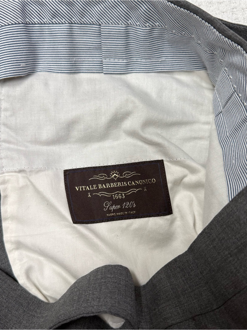 Men's Suit Supply Brentwood Charcoal Dress Trousers - Picture 5 of 7